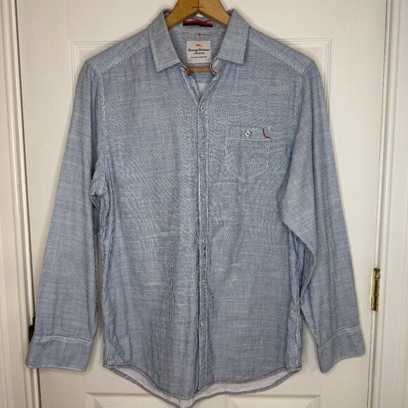 Tommy Bahama Jeans Island Crafted Long Sleeve Button Down Shirt Size Medium - Picture 8 of 8